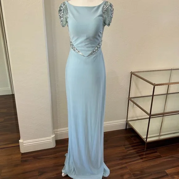 green emerald velvet dress MIGNON SATIN BELT BACKLESS PEARL EMBELLISHED MAXI DRESS IN BLACK – Bella  Galvan